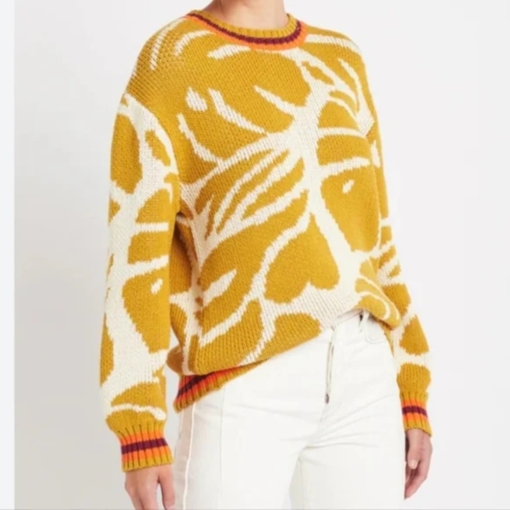 MOTHER The Jumper Sweater In Wild Palms Medium Large